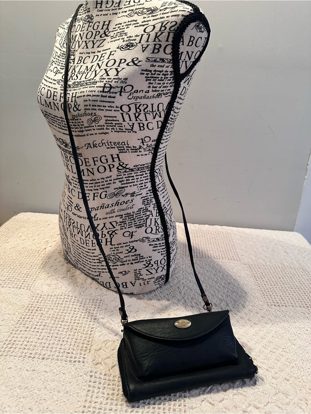Dolce Vita Black Leather Crossbody Bag